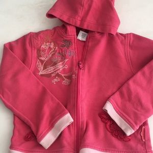 Cakewalk Mimi Girls Hooded Zip Front Sweatershirt-Size 2